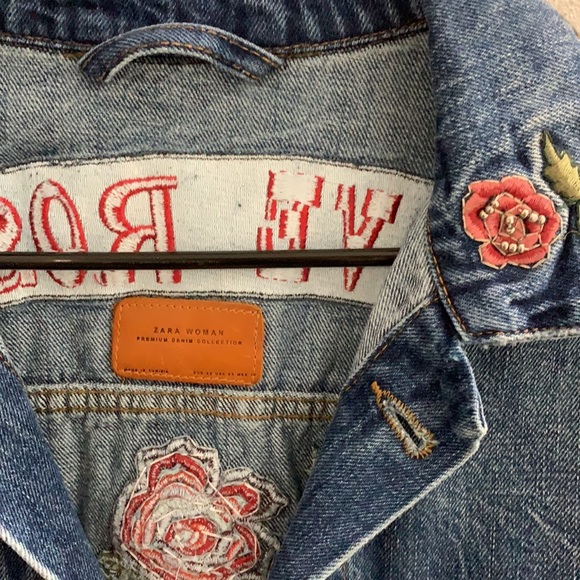 Embroidered beaded denim jacket - Picture 5 of 8